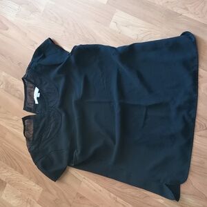 Loft collar blouse black lace size S